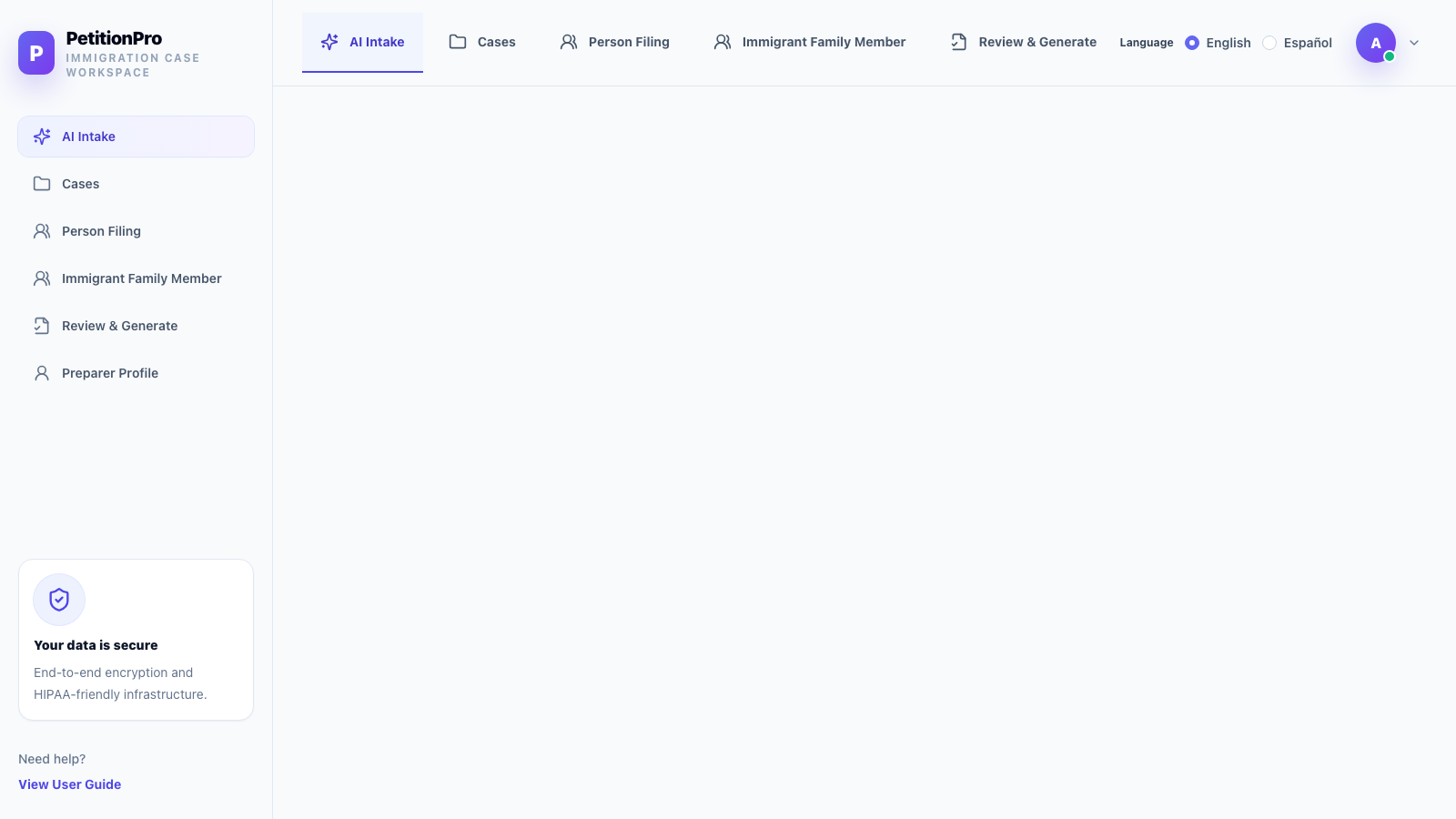 PetitionPro application dashboard preview